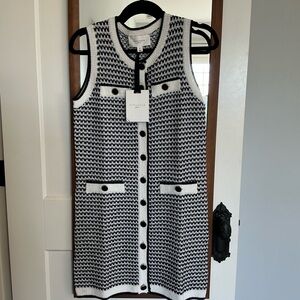 Navy striped barot dress - Tuckernuck size S